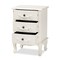 Baxton Studio Callen Classic and Traditional White Finished Wood 3Drawer Nightstand 212-11939-ZORO - alternate 6